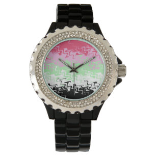 Trippy Wavy Abstract Recipromantic Pride Flag Watch