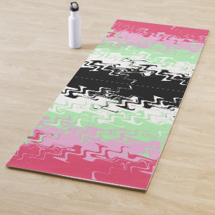 Trippy Wavy Abstract Recipromantic Pride Flag Yoga Mat