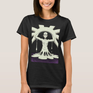 Trippy Witchy crystal Magic Mushrooms Alter Sword T-Shirt