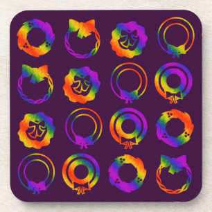 Trippy Wreaths Coaster