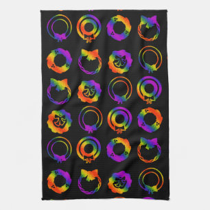 Trippy Wreaths Tea Towel