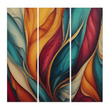 Triptych Art decor: Symphony of Hues