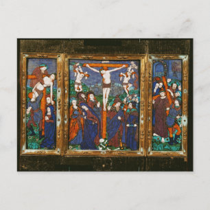 Triptych depicting the Crucifixion, Limousin Postcard