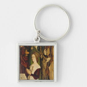 Triptych of Moses and the Burning Bush Key Ring