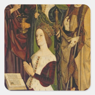 Triptych of Moses and the Burning Bush Square Sticker