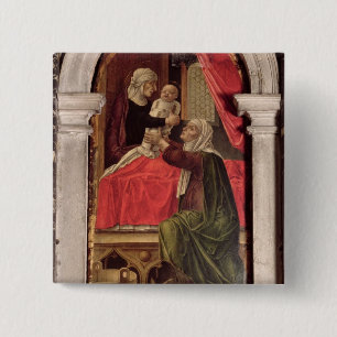 Triptych of the Madonna of the Misericordia, 1473 15 Cm Square Badge