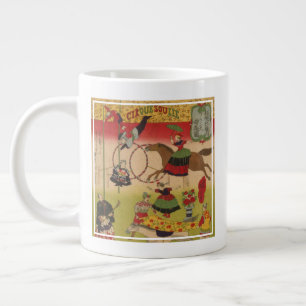 Triptych Print Shows Circus At Yasukuni Jinja Large Coffee Mug