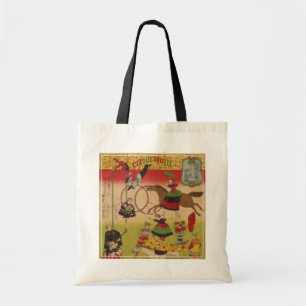 Triptych Print Shows Circus At Yasukuni Jinja Tote Bag