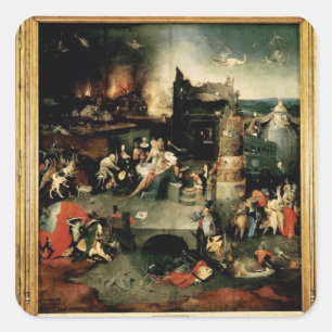 Triptych: The Temptation of St. Anthony Square Sticker