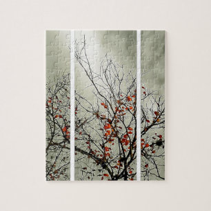 Triptych with natural motive jigsaw puzzle