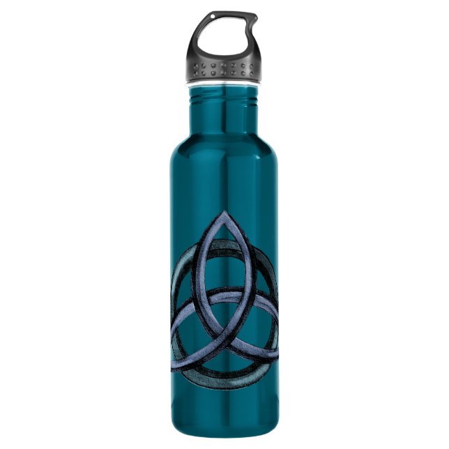 Triquetra (Blue) 710 Ml Water Bottle (Front)