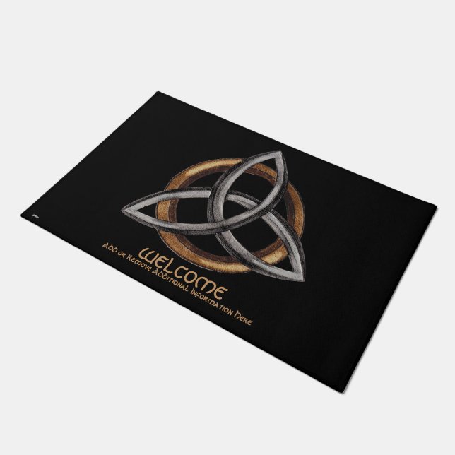 Triquetra (Brown/Silver) Doormat (Angled)
