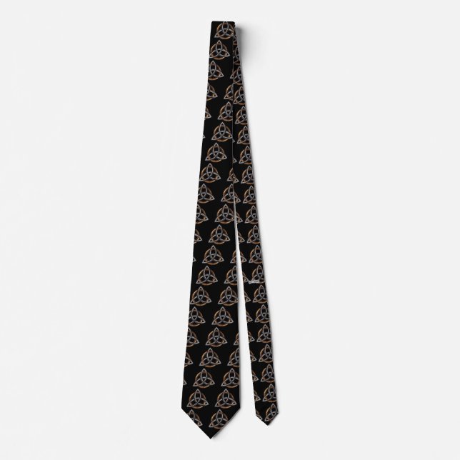 Triquetra (Brown/Silver) Tie (Front)
