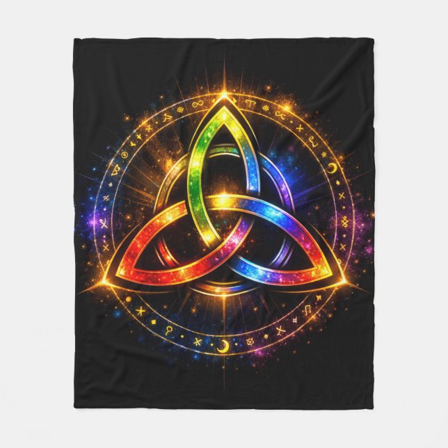 Triquetra_C Fleece Blanket (Front)