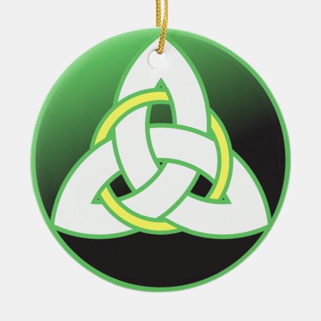 Triquetra Celtic Trinity Knot Ceramic Ornament (Front)