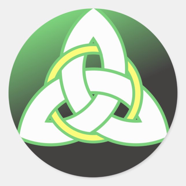 Triquetra Celtic Trinity Knot Classic Round Sticker (Front)