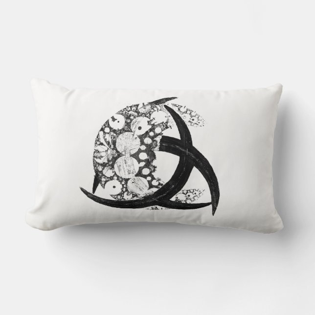 *  TRIQUETRA & CRESCENT  MOON  * LUMBAR CUSHION (Front)