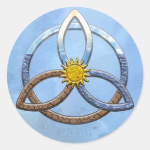 Triquetra Earth Air Water Classic Round Sticker