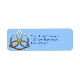 Triquetra Earth Air Water Return Address Label
