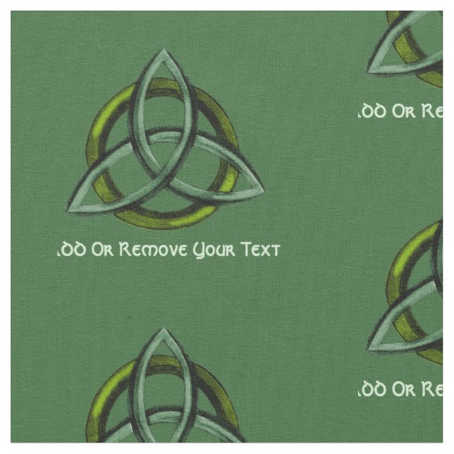 Triquetra (Green) Fabric (Close Up)