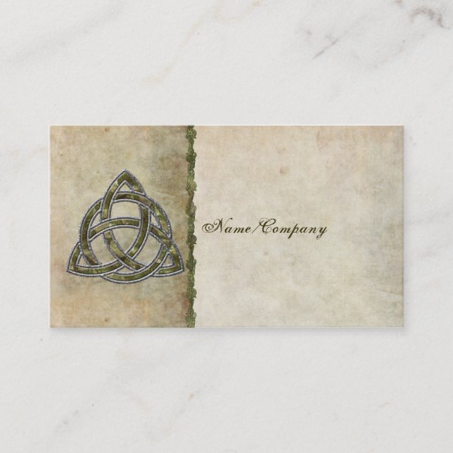 Triquetra Natural Business Card (Front)