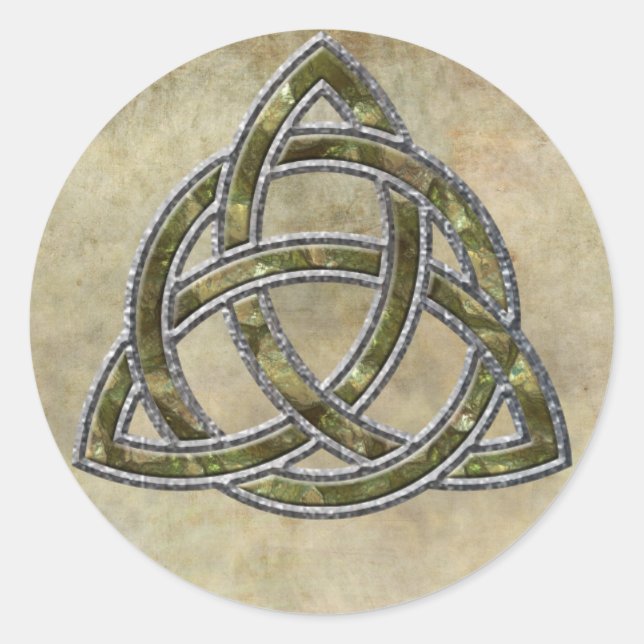 Triquetra Natural Classic Round Sticker (Front)