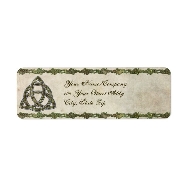 Triquetra Natural Return Address Label (Front)