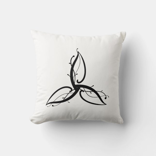 Triquetra Odin Norse Wicca Symbol Cushion (Front)