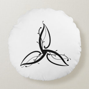 Triquetra Odin Norse Wicca Symbol Round Cushion