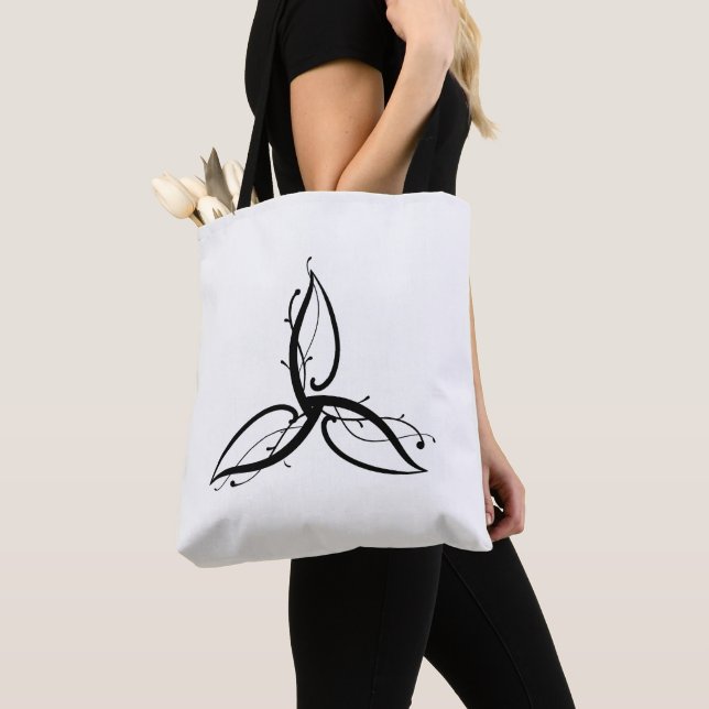 Triquetra Odin Norse Wicca Symbol Tote Bag (Close Up)