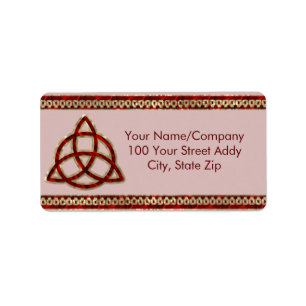 Triquetra Red Silk Label