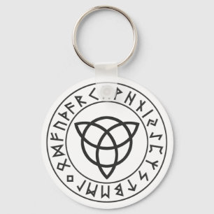 Triquetra Rune Shield Key Ring