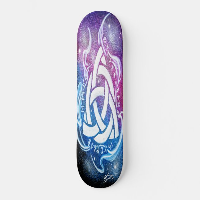 Triquetra sigil skateboard (Front)