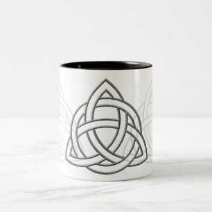 Triquetra Silver Bevel Two-Tone Coffee Mug