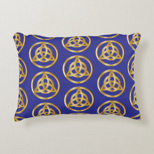 Triquetra symbol decorative cushion