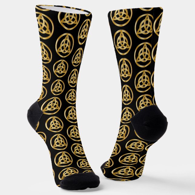 Triquetra symbol socks (Angled)