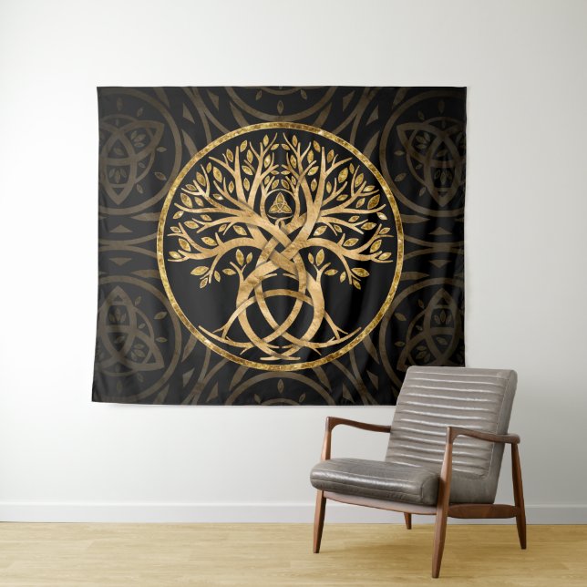Triquetra Tree of life Tapestry (In Situ (Horizontal))