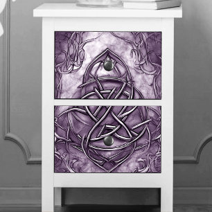 Triquetra Trinity Knot Lavender Purple Faux Metal Tissue Paper