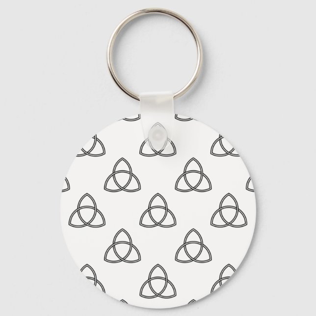 Triquetra Vesica Symbol Key Ring (Front)
