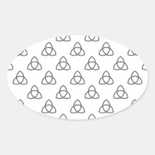 Triquetra Vesica Symbol Oval Sticker