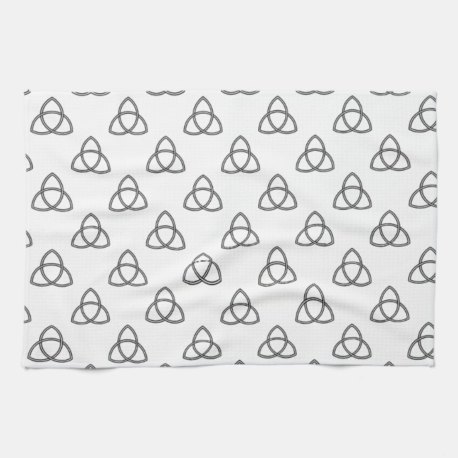 Triquetra Vesica Symbol Tea Towel (Horizontal)