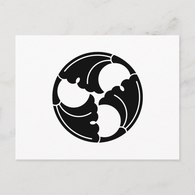 Trisected ginkgo leaves postcard (Front)