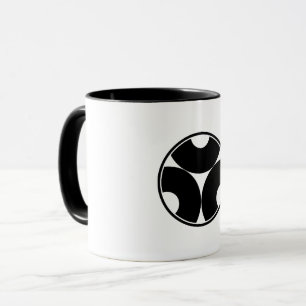 Trisected snake eyes in threadlike ring coffee mug