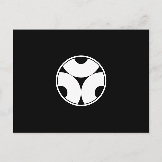 Trisected snake eyes in threadlike ring postcard (Front)