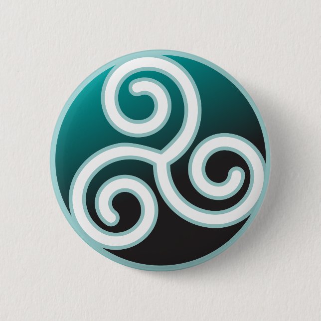 Triskele Celtic Spiral 6 Cm Round Badge (Front)