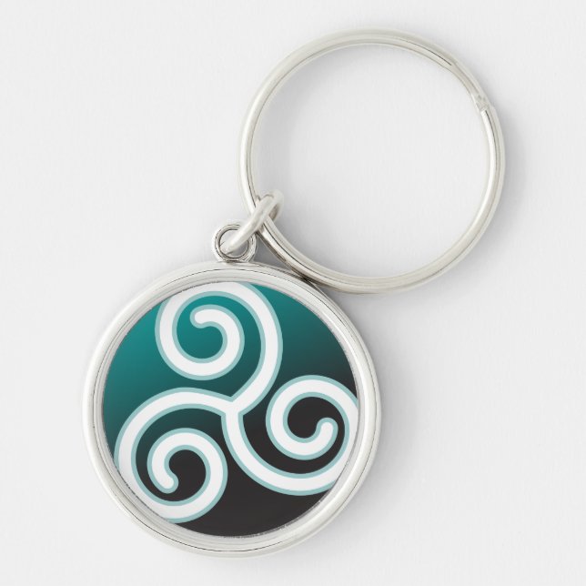 Triskele Celtic Spiral Key Ring (Front)