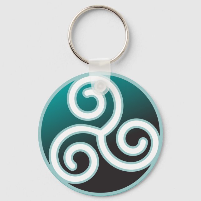 Triskele Celtic Spiral Key Ring (Front)