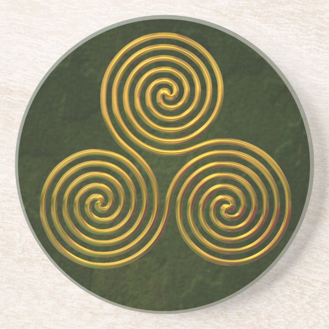 Triskele-gold Coaster (Front)