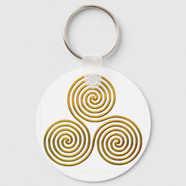 Triskele-gold Key Ring (Front)