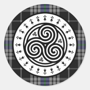 Triskele & Tartan National Breizh Classic Round Sticker
